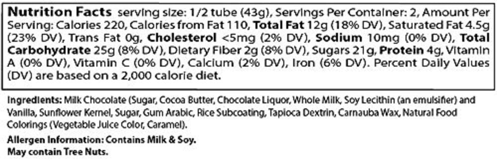 Kimmie Candy Sunbursts Regular Mix Candy Coated Sunflower Kernels, Gluten Free, Non-Gmo Pack (1-3Oz Tube)