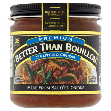 Better Than Bouillon Premium Sauteed Onion Base, Made From Sauteed Onions, Blendable Base For Added Flavor, 38 Servings Per Jar (8 Ounce (Pack Of 2))
