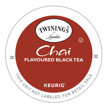 Twinings Of London Chai Tea K Cup Pods For Keurig, Caffeinated Sweet And Savory Spice Black Tea Blend, Cinnamon, Cardamom, Clove