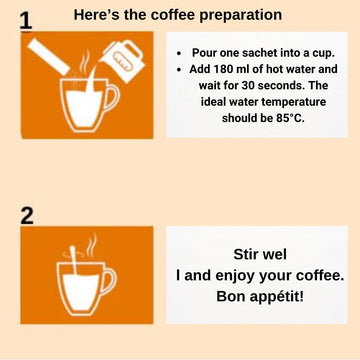 Mocha Instant Coffee, Premium Coffee Blend, 1 Box Contains 10 Packets And 1 Agade Coffee Spoon (1 Box (10 Packets), Mocha)