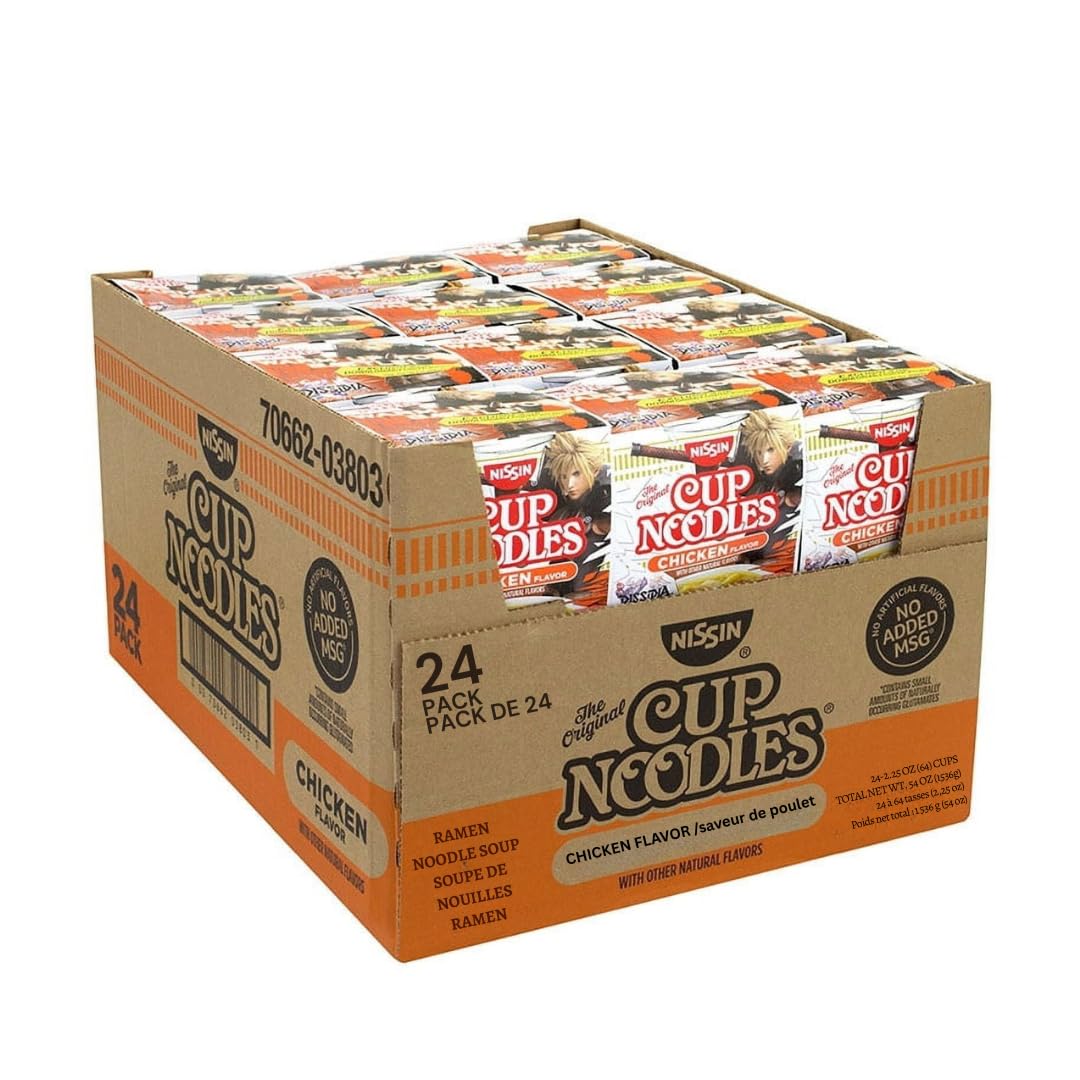 Nissin Cup Noodles Ramen Noodle Soup, Chicken Flavor 2.25 Ounce (Pack of 30)