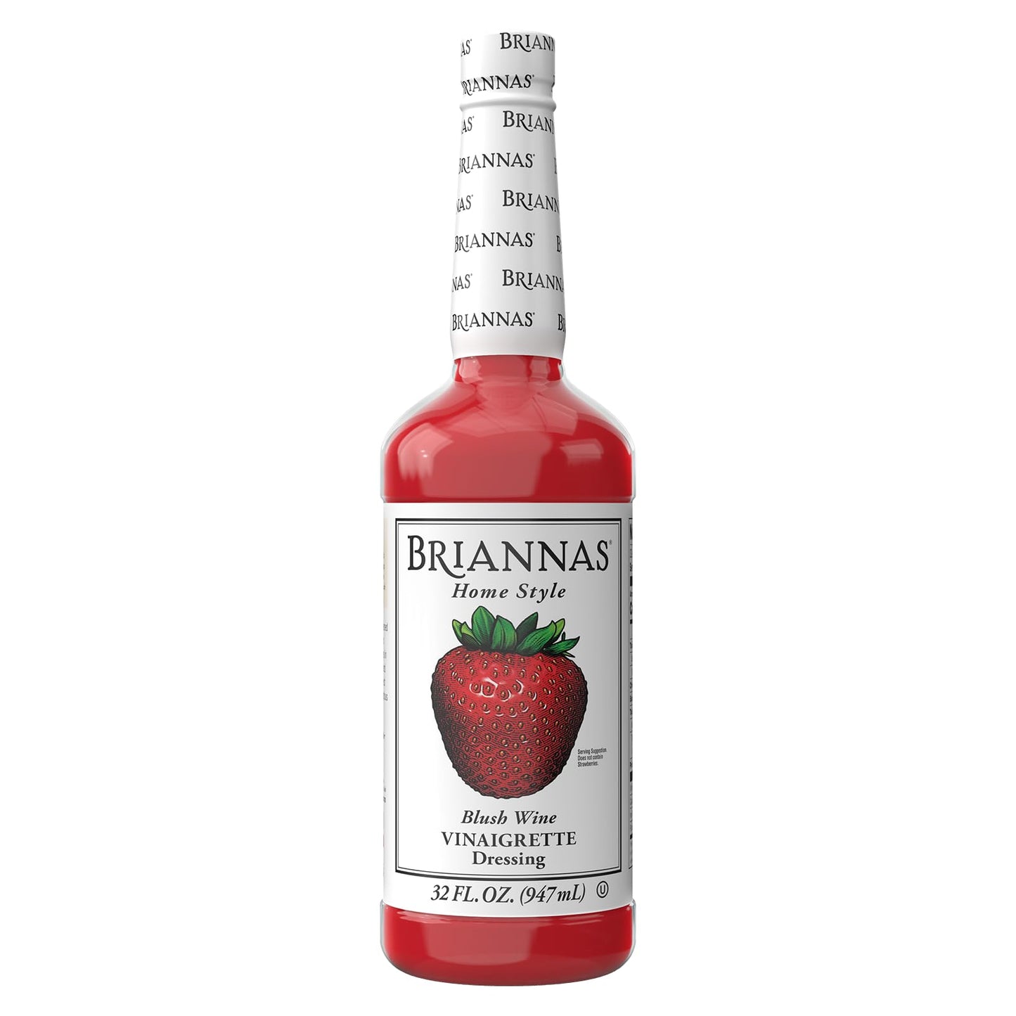 Briannas - Home Style Blush Beverage-Inspired Vinaigrette Dressing - Fine Salad Dressing Made With Top-Grade Ingredients - Gluten Free Kosher & Vegan - 32 Oz. Bottle