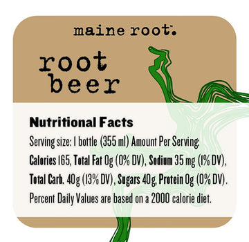 Maine Root Hand Crafted Root malt-inspired Soda, 12 fl oz, Pack of 12, Brown Bottles