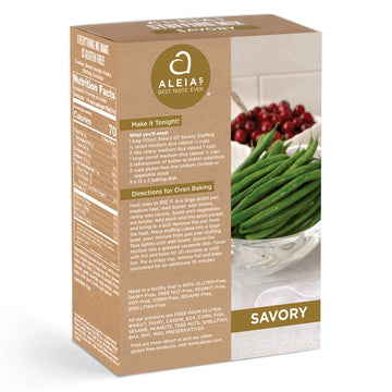 ALEIAS BEST Gluten Free Savory Stuffing Mix, Classic Holiday Stuffing, 10oz Pack, Wheat Free, Soy Free, Dairy Free, Non-GMO
