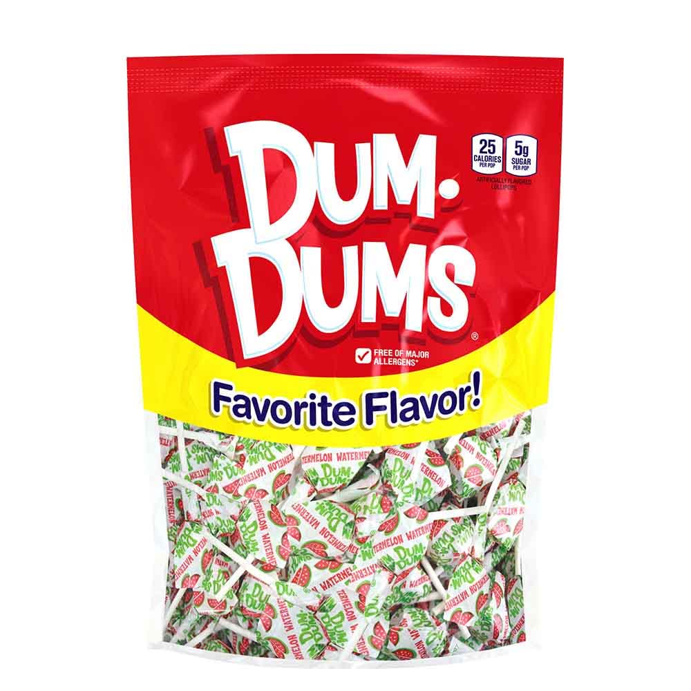 Dum Dums Lollipops Watermelon Flavor 1-50 Ct Bag