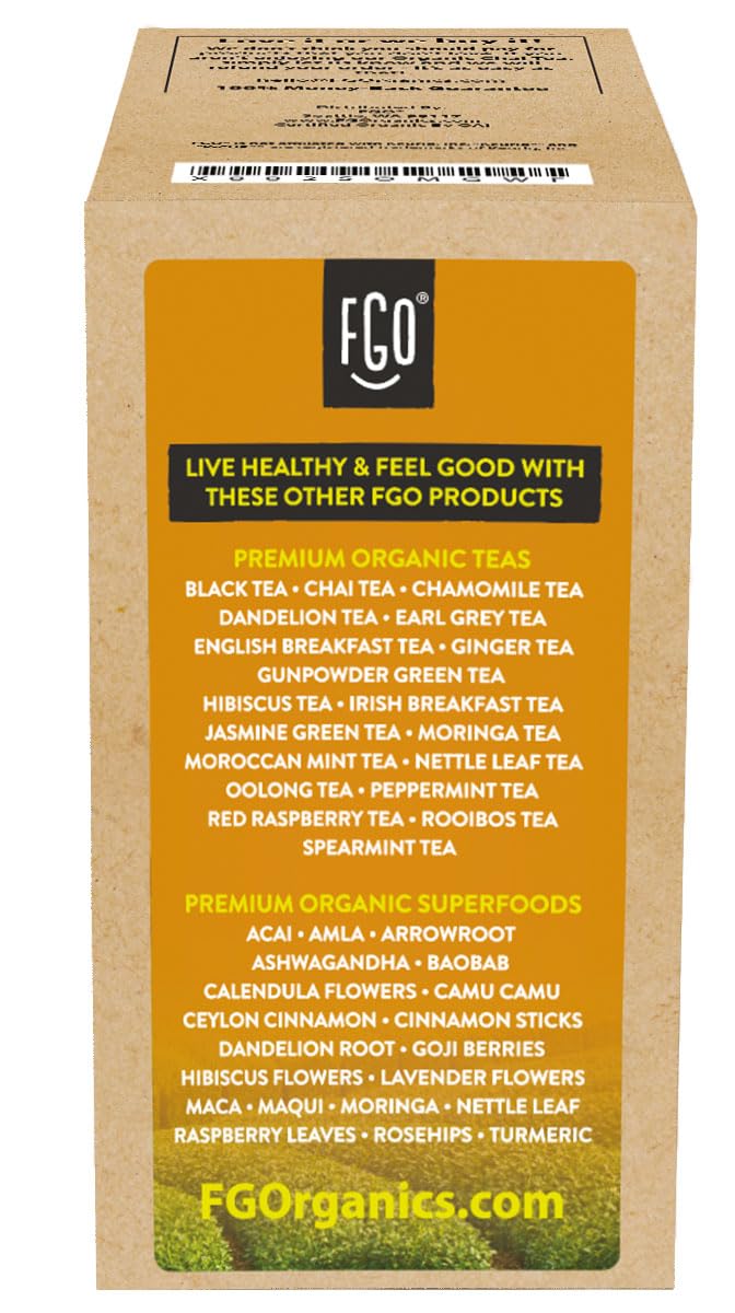 FGO Organic Chai Black Tea K-Cup Pods, 24 Count, USDA Organic, Non-GMO, Premium Black Tea with Chai Spice