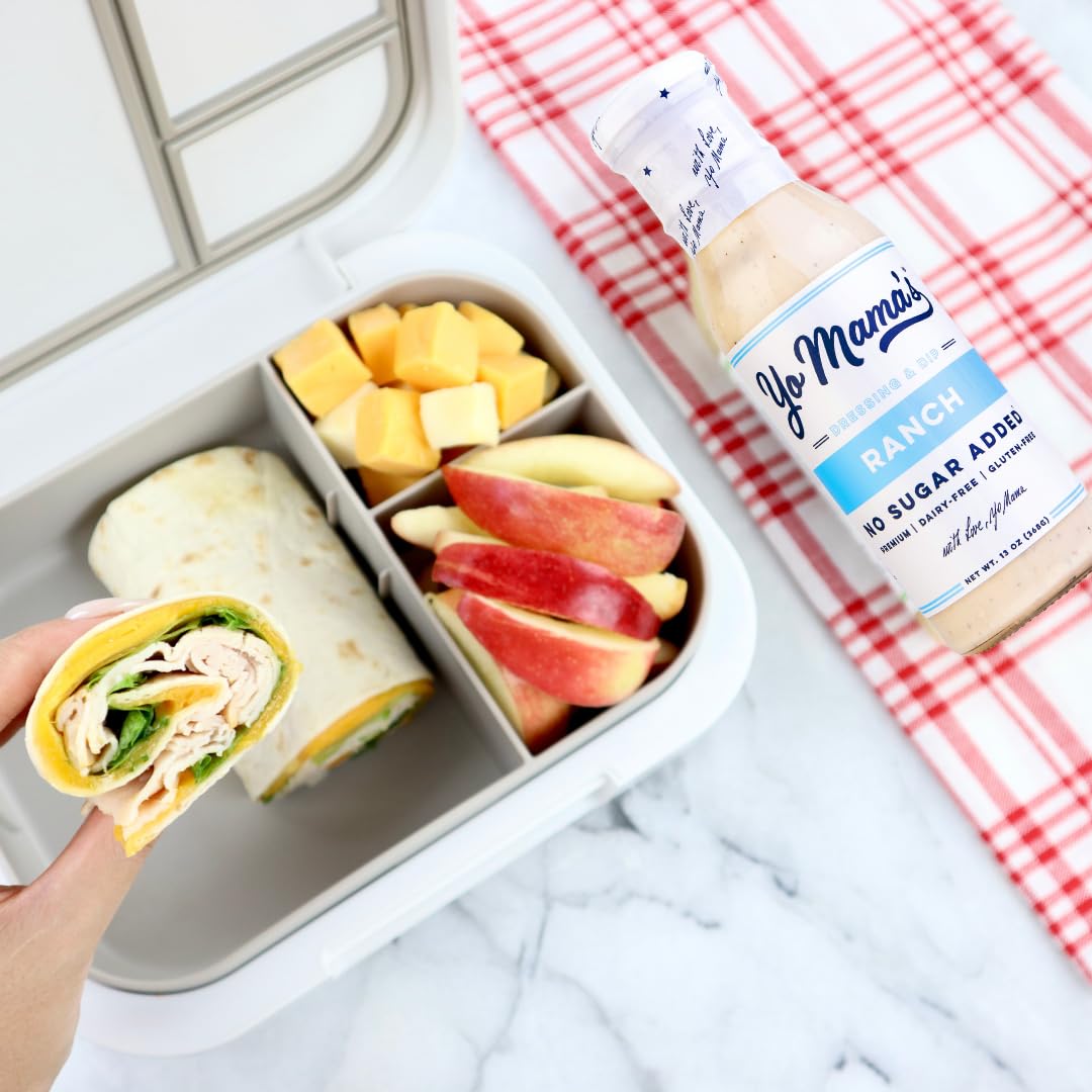 Yo Mama'S Foods Keto Ranch & Caesar Combo Dressing And Dip - Pack Of (2) - Dairy Free, Gluten Free, Low Sodium, And All Natural!