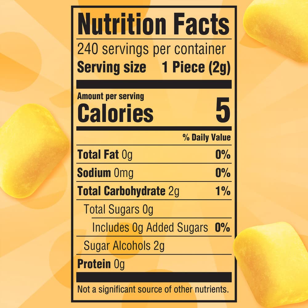 Juicy Fruit Gum Sugar Free Chewing Gum, Fruity Chews Original, 40 Piece Bottle (6 Pack)