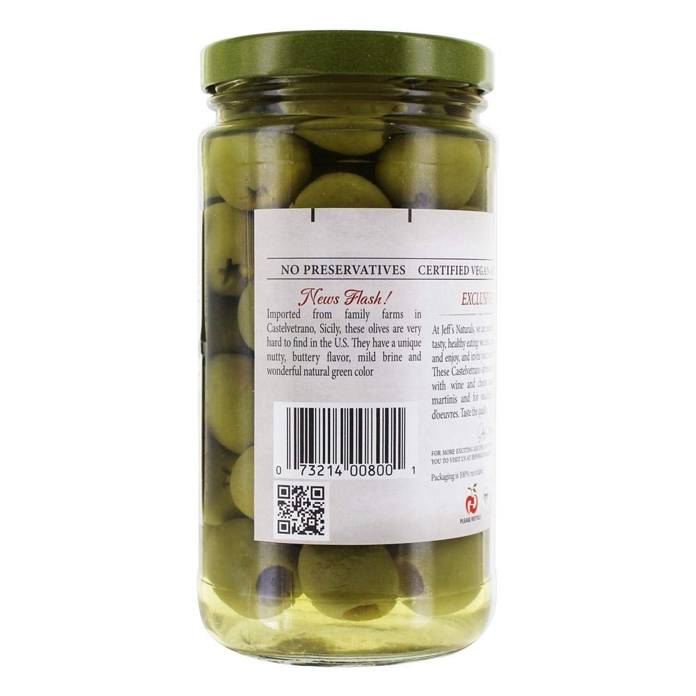 Jeffs Naturals Olives Pitted castevetrno 5.5 oz