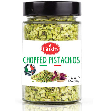 Pistachios Chopped, 3.5 Oz (100 G), Sicilian Raw Pistachio Crumbles, Bronte, Sicily, Italy Pistachio Pieces Baking, Cooking, Ice