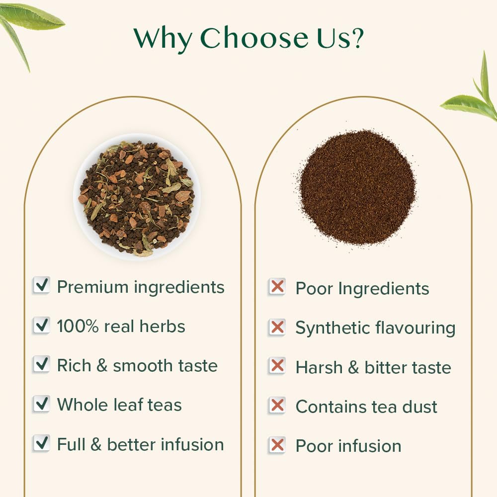 Vahdam, Cinnamon Masala Chai Tea (50+ Cups,3.53Oz) Ancient Cinnamon Tea Recipe | Spiced Chai Tea Loose Leaf | Brew Hot Black Tea