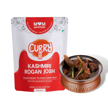 Curryit Ready To Cook Kashmiri Rogan Josh Curry Paste, | Indian Masala Gravy | Made With Ghee | Ready In 30 Minutes | No Preserv