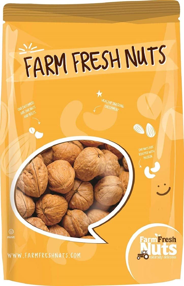 In Shell Walnuts (4 Lbs.) - Large Natural California Walnuts - Great Source of Omega 3 - Fresh New Crop - Bursting with Flavor -