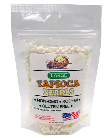 Large Pearl Tapioca • 100% Tapioca • 100% Natural • Make Your Own Tapioca Pudding/Boba Bubble Tea • Vegan Kosher Sourced • Sugar Free • Non-Gmo • Gluten-Free!