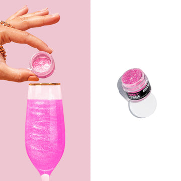 Fancy Sprinkles Premium Edible Glitter, 100% Edible Glitter for Sparkling Food & Drinks No Taste or Texture (4g, Tourmaline Pink