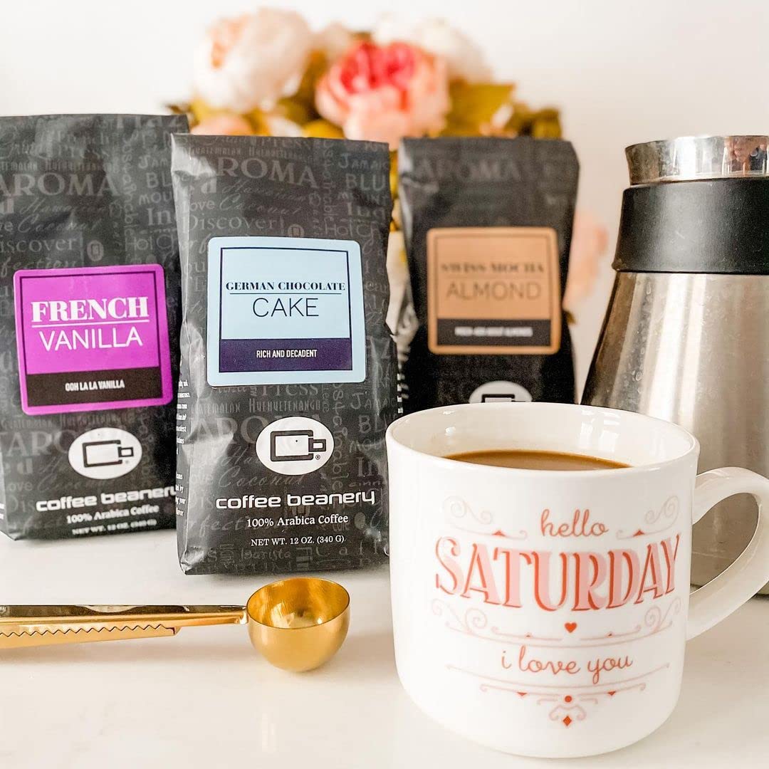 Toasted Almond Flavored Coffee, Specialty Arabica Coffee, Medium Roast, 12 Ounce, Whole Bean