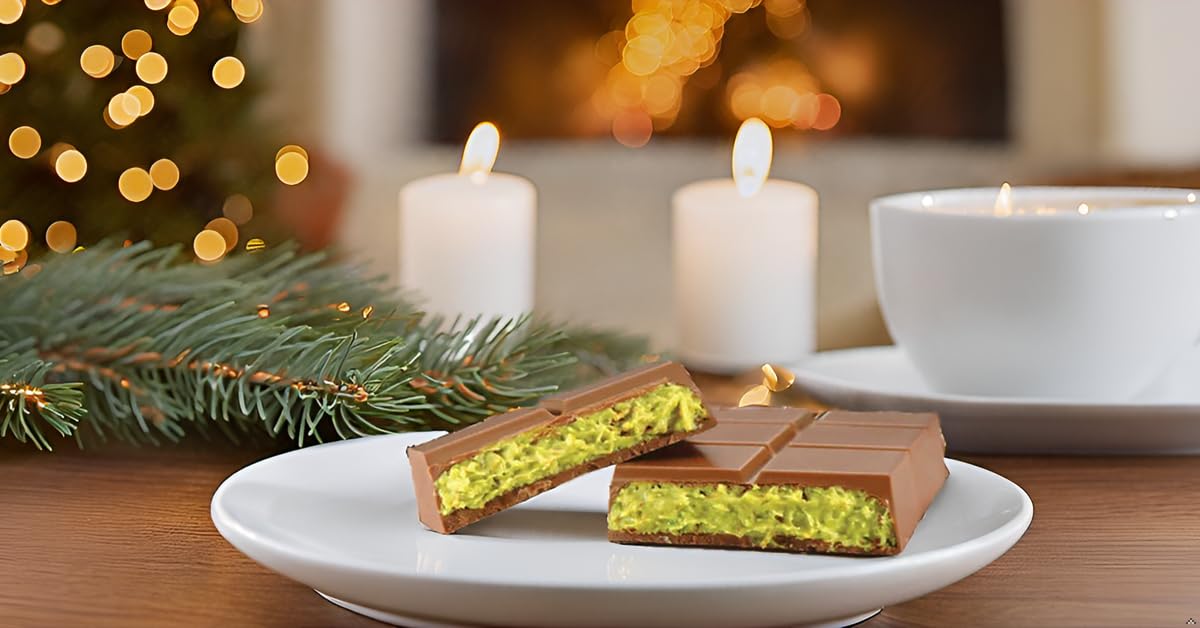 Uniqbite Dubai Chocolate Bar Pistachio I Viral Knafeh Chocolate Bar With Pistachio Cream And Kataifi, 3.17 Oz (90Gr)