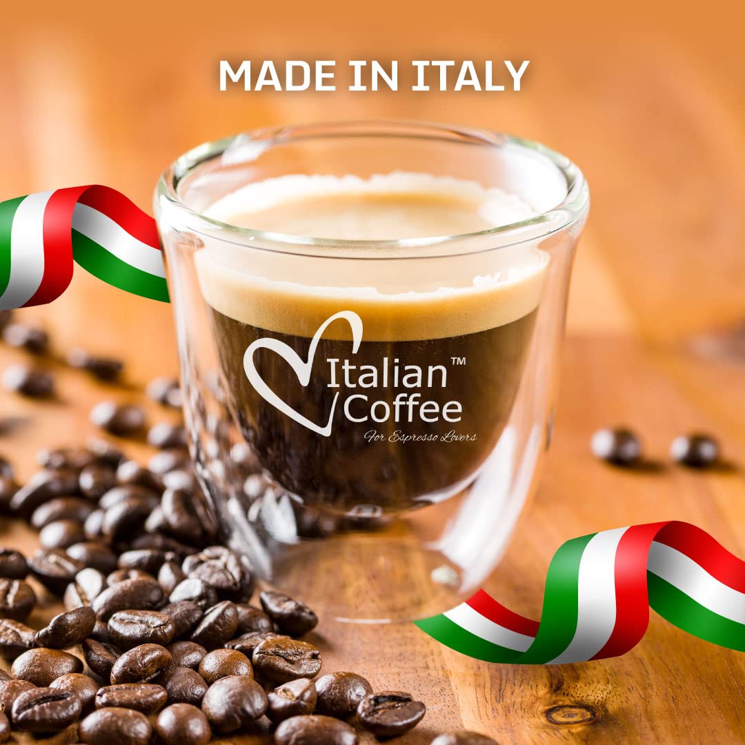 Italian Coffee Coffee Pads Compatible with Senseo, Creamy, 180 Pads, Red