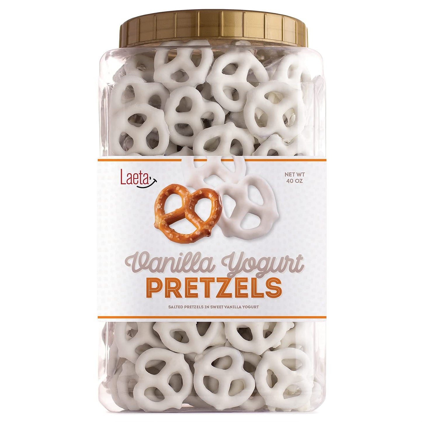 Yogurt Covered Pretzels, Salted Pretzels In Sweet Vanilla Yogurt, 40 Ounces
