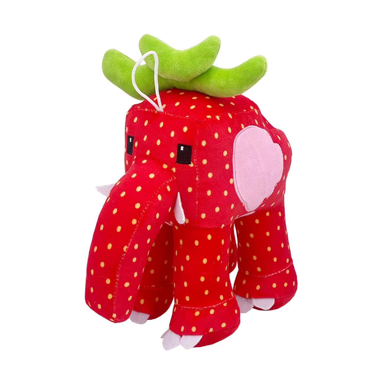 Steal A Brainrot Plush Strawberry Elephant Plush For Kids Cute Strawberry Elephant Plushie Soft Stuffed Animal Toy Funny Brainrot Plush Gift For Boys Girls