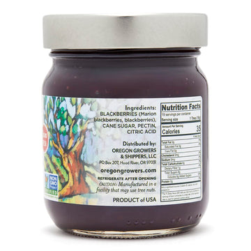 Oregon Growers Marionberry Jam, All Natural, Non-GMO, 12 Oz (Pack of 3)