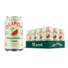 OLIPOP Prebiotic Soda, Watermelon Lime, Gluten Free, Vegan, 12oz (Pack of 12), Natural