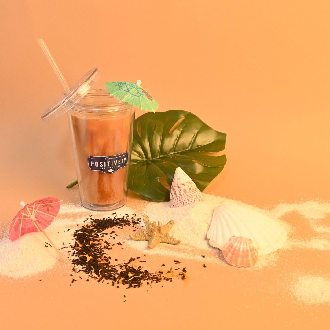 Organic Positively Tea Company, Passion Fruit Black Tea, Loose Leaf, 16 Ounce