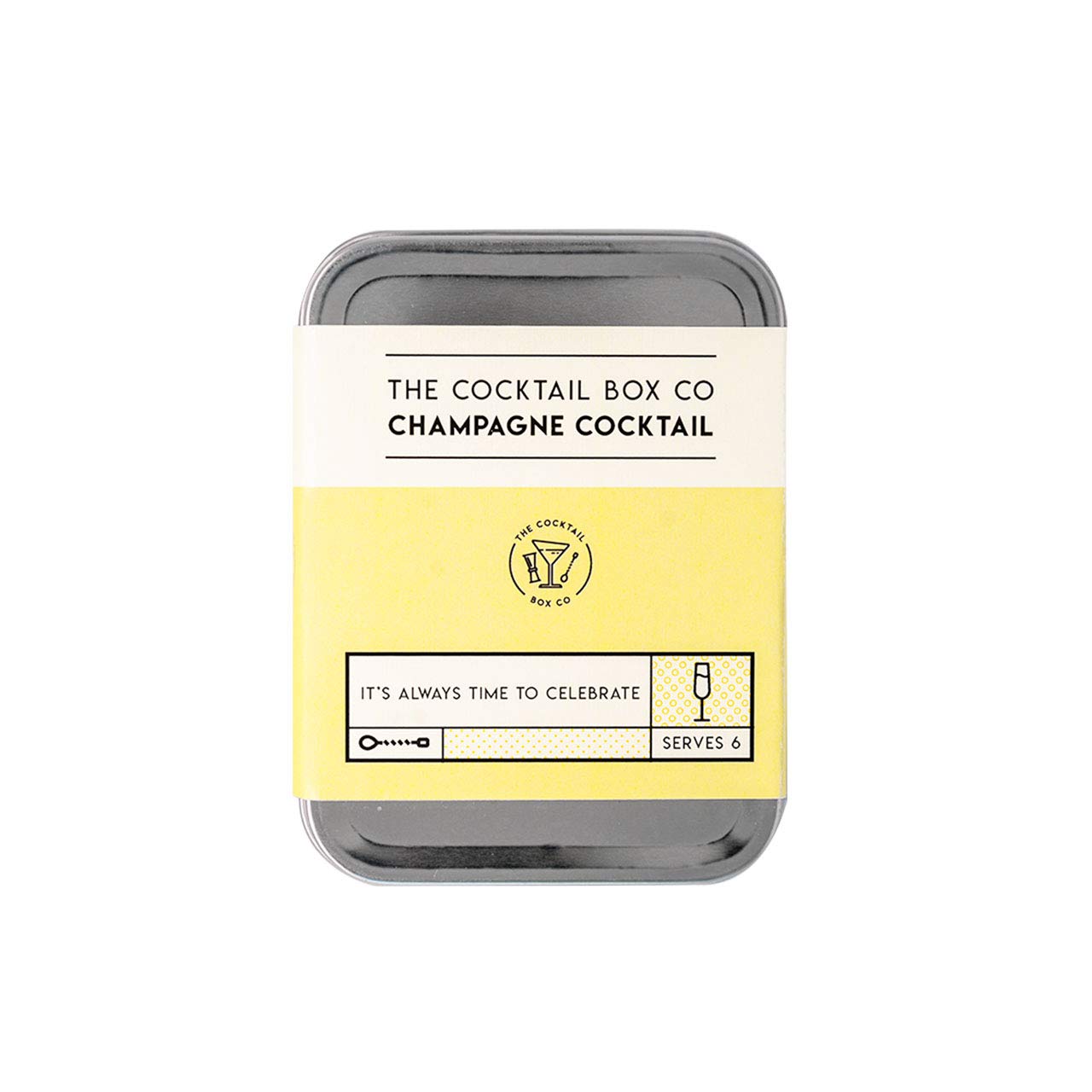 The Cocktail Box Co. Champagne Cocktail Kit - TSA Approved Travel Kit - Stainless Steel - Model 51-UQGS-U812 - Pack of 1