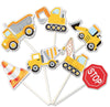 35-Pack Construction Cupcake Toppers Picks, Dump Truck Excavator Tractor Party Cake Toppers For Kids Birthday Baby Shower Party Decorations Supplies.