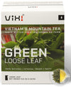 Vixi Green Tea Loose Leaf, (8.00 Oz), Vietnams Mountain Tea, Caffeinated, Antioxidant, Dried Whole Full Large Leaves, 100% Natural From Ancient Tea Tree For Hot And Cold Brew