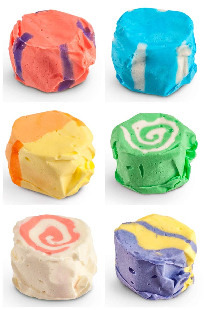 Taffy Shop Summer Favorites, Salt Water Taffy – Assorted Gourmet Candy Variety Pack, Bulk Sweet Snack, Fresh & Gluten-Free, 65 Individually Wrapped Pieces (32Oz)