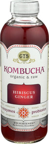 Gt'S Enlightened Kombucha, Hibiscus, 16 Ounce (Pack Of 12)
