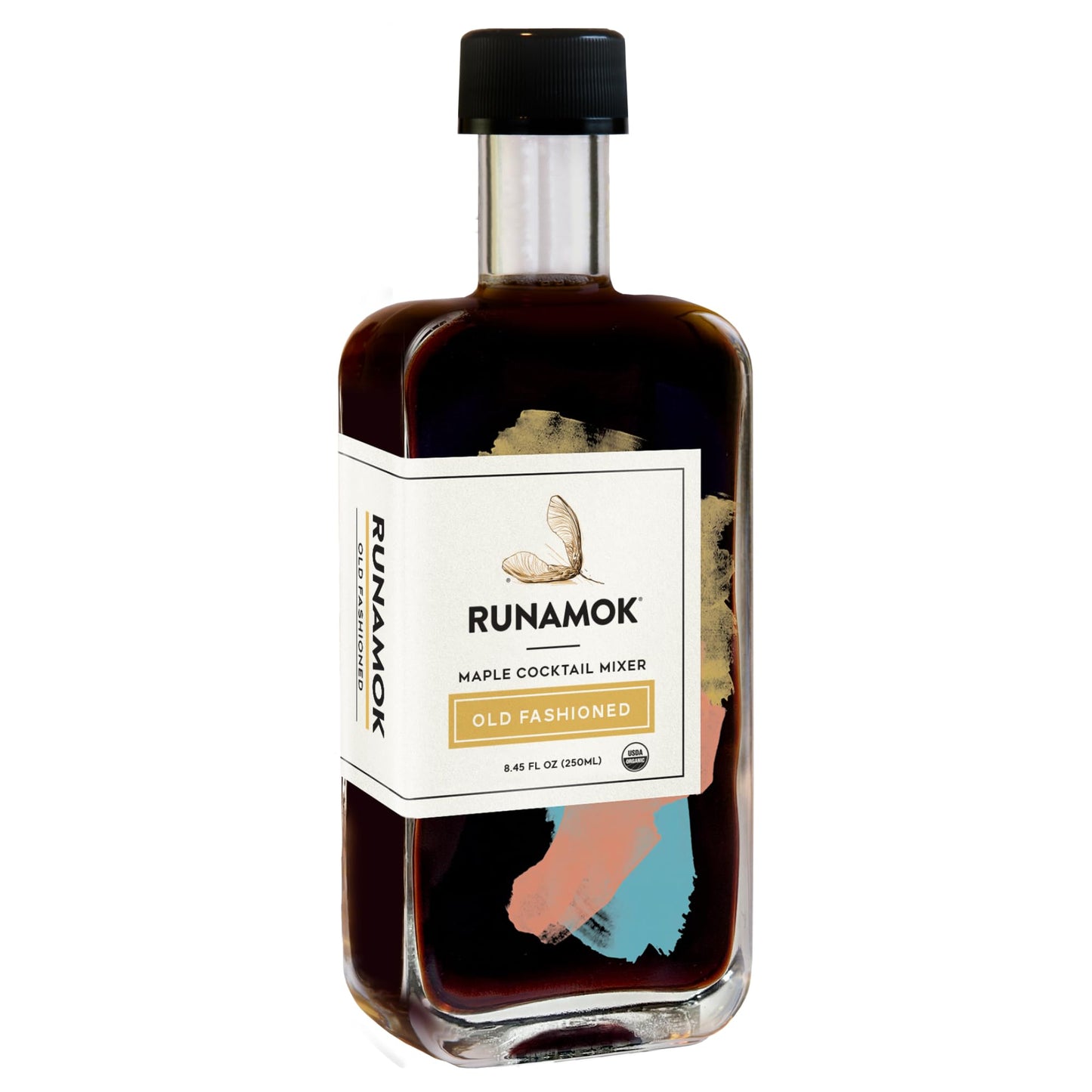 Runamok Organic Old Fashioned Mixed Flavor Syrup | Non-Beverage-Style Maple-Based Mixed Flavor Mixers | Perfect Old Fashioned | 8.45 Fl Oz (250Ml)