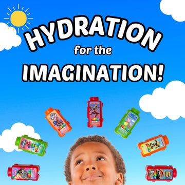 Drink Blocks Sugar-Free, Dye-Free, BPA-Free, Naturally Flavored Water - Bottles Click Together for Creative Building Fun! (Lemon