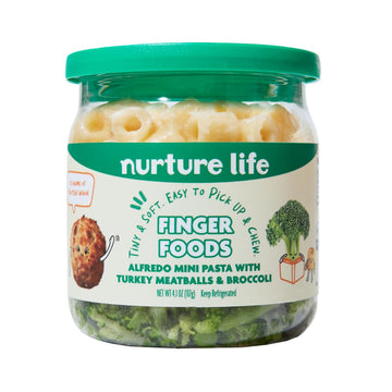 Nurture Life Finger Foods, Mini Pasta With Meatballs & Broccoli, Freshly Made Baby & Toddler Meals, Stage 3 Finger Foods For Sel