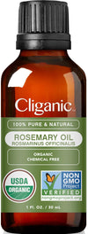 Cliganic Organic Rosemary Essential Oil, 1Oz - 100% Pure Natural Undiluted, For Aromatherapy | Non-Gmo Verified
