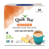 QuikTea Ginger Instant Chai Tea Latte - 20 Count Single Box - All Natural & Preservative Free