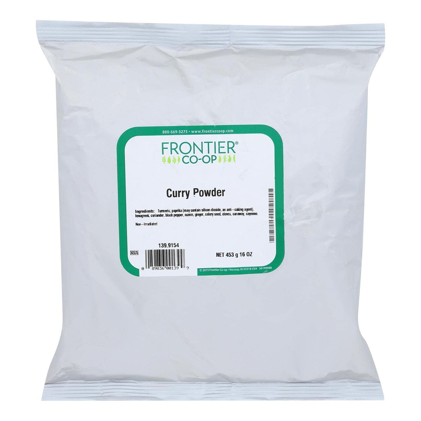 Frontier Herb Curry Powder Seasoning Blend - Organic - Bulk - 1 Lb