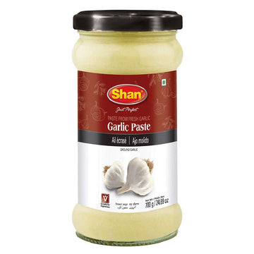 Shan - Garlic Paste, 24.69 Oz (700G) - Authentic Taste From Fresh Garlic In An Airtight Glass Jar - Vegan