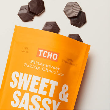 Tcho Sweet & Sassy 66% Dark Chocolate Baking Couvertures (3 Bag) | Organic & Fair Trade Certified | Non Gmo, Non-Dairy, Vegan, S