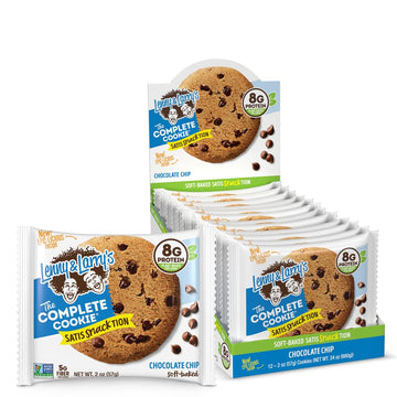 Lenny & Larry'S The Complete Cookie Snack Size, Chocolate Chip, Soft Baked, 8G Plant Protein, Vegan, Non-Gmo 2 Ounce Cookie (Pac