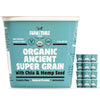 Farm to Table Foods Organic Ancient Super Grain Oatmeal Individual Serving Cups, With Chia and Hemp Seed - High Protein, Non-GMO
