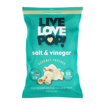 Live Love Pop Salt and Vinegar Popcorn 4.4 oz. (4 pack)