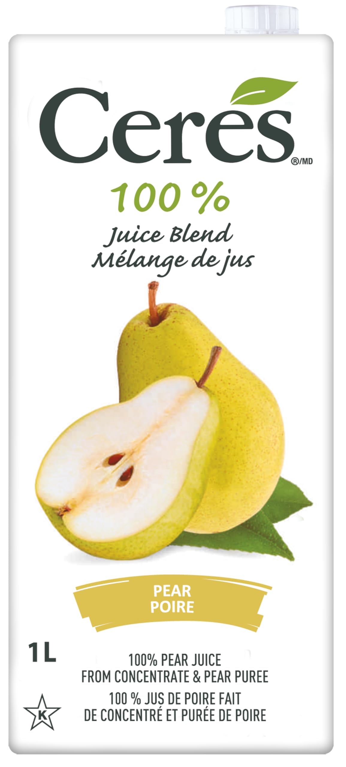 Ceres 100% All Natural Pure Fruit Juice Blend, Pear - Gluten Free, Rich in Vitamin C, No Added Sugar or Preservatives, Cholester