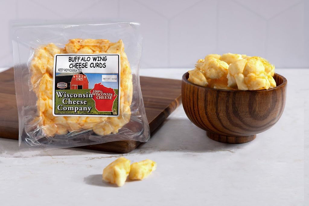 Wisconsin Cheese Company 100% Cheese Curd Variety Sampler Gift Box - 7 Piece Set for Parties, Charcuterie Boards, and Holiday Gifts