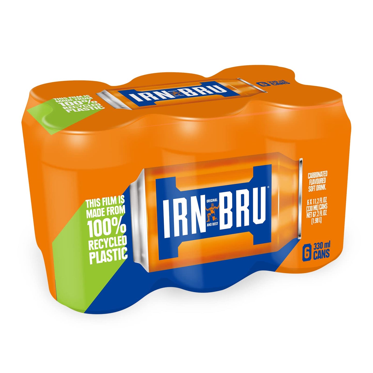 IRN-BRU Sparkling Flavored Soft Drink, 330 ML (Pack of 6), Scottish Favorite