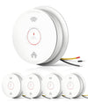 Siterwell Hardwired Interconnected Smoke Detector Carbon Monoxide Detector Combo With 2 Aa Batteries Back Up, 2 In 1 Smoke And C