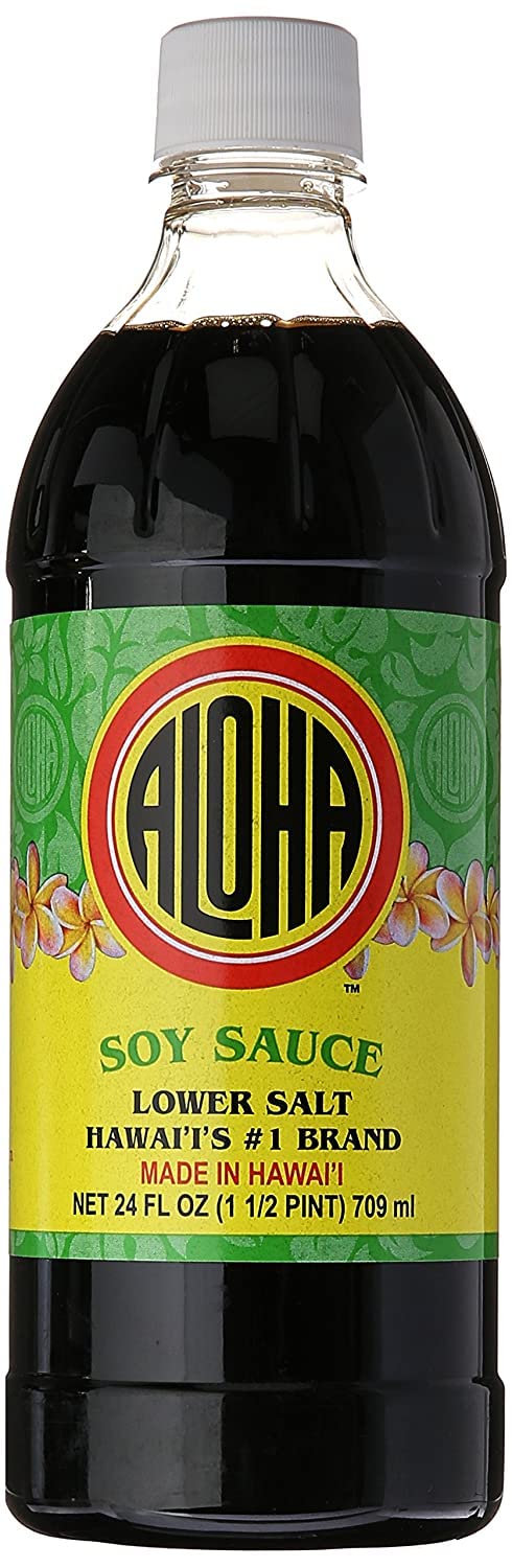 Aloha Lower Salt Soy Sauce, 24 Ounce (Pack Of 2)