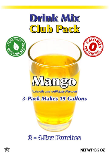 Gramzero Mango Zero Calorie Sugar Free Drink Mix, Great For Nutrition Club Loaded Tea, Stevia Sweetened
