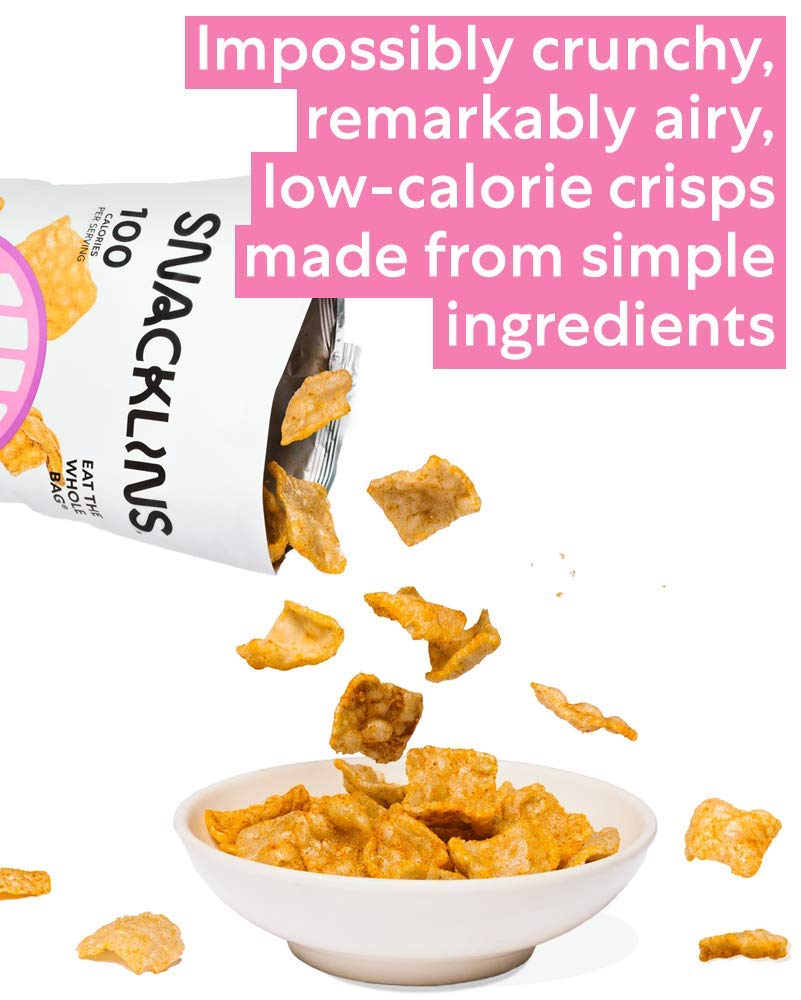 SNACKLINS Plant Based Crisps Variety Pack - Nacho, BBQ, Teriyaki, Chesapeake Bay - Gluten Free, Vegan - 0.9oz Bag (Case of 48)